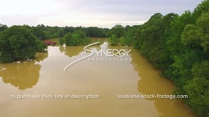 0303 aerial view of flooded farm and barnyard