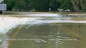 0326 Epic flood water rushing over roadway after mega rain storm