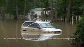 0330 tilt to flooded car parked in 4 feet of flood water