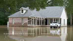 0334 flooded house with water line marking flood height