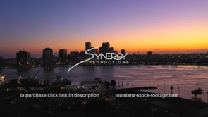 1376 Nice New Orleans skyline aerial view at sunset