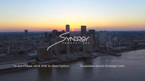1380 downtown New Orleans at sunset aerial