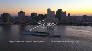 1388 Awesome New Orleans skyline after sunset with Mississippi River