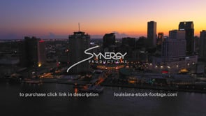 1389 New Orleans nightlife aerial drone view