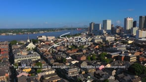 1404 Nice aerial New Orleans French Quarter and Mississippi River
