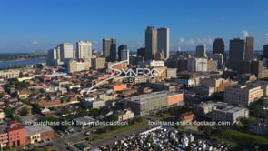 1407 Wide shot aerial New Orleans Louisiana