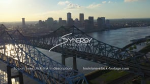 1417 New Orleans sunset aerial drone view