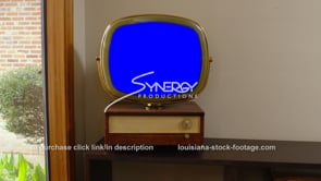 1598 Philco Predicta holiday fast dolly in blue screen replacement
