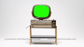 1689B Vintage Philco Predicta Siesta TV WS centered green screen replacement