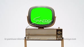 1693 Vintage television Philco Siesta Predicta tv green screen