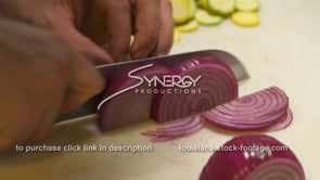 1878 Chef slicing red onion Louisiana cuisine