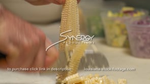 1876 chef cutting corn off the cob Louisiana restaurants